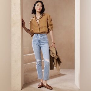 Banana Republic Ultra High-Rise Slim Fit Jeans in Light Blue